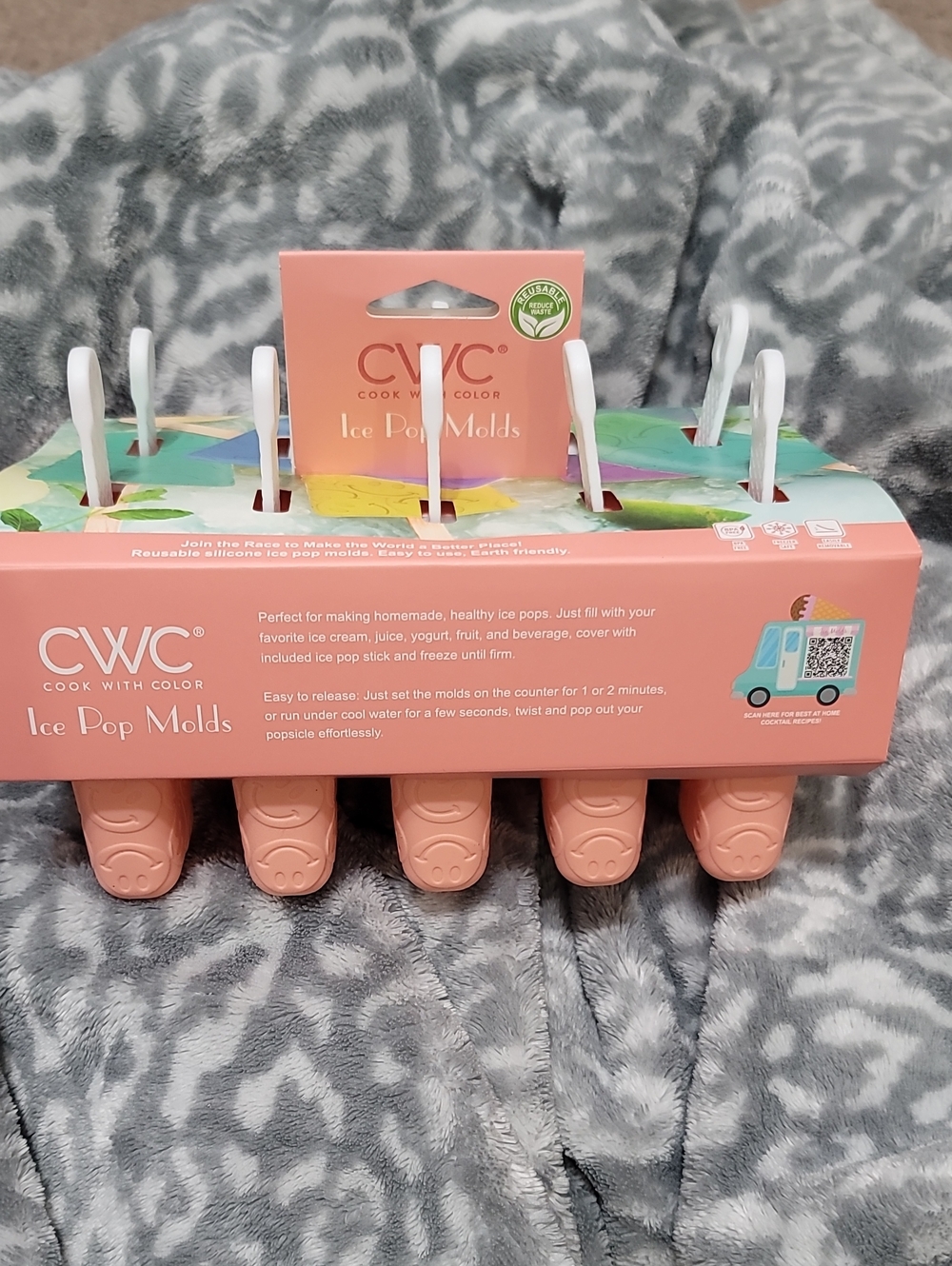 CWC Cook With Color Silicone Popcicle Molds Reusable - Picture 1 of 5